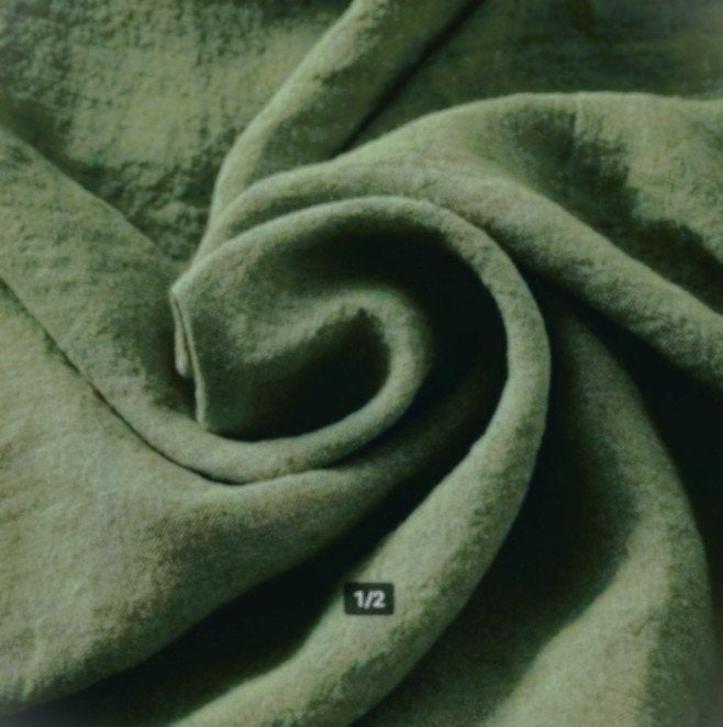 100% linnen hoeslaken 140x200x25 + slopen Khaki, Hoeslaken of Sloop, Linnen, Nieuw, Ophalen of Verzenden
