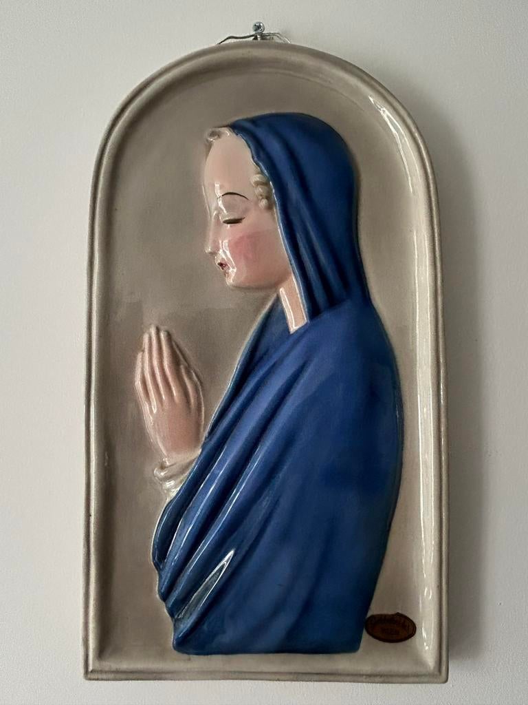 GOLDSCHEIDER WIEN art deco plateel Maria wandplaquette, Antiek en Kunst, Verzenden