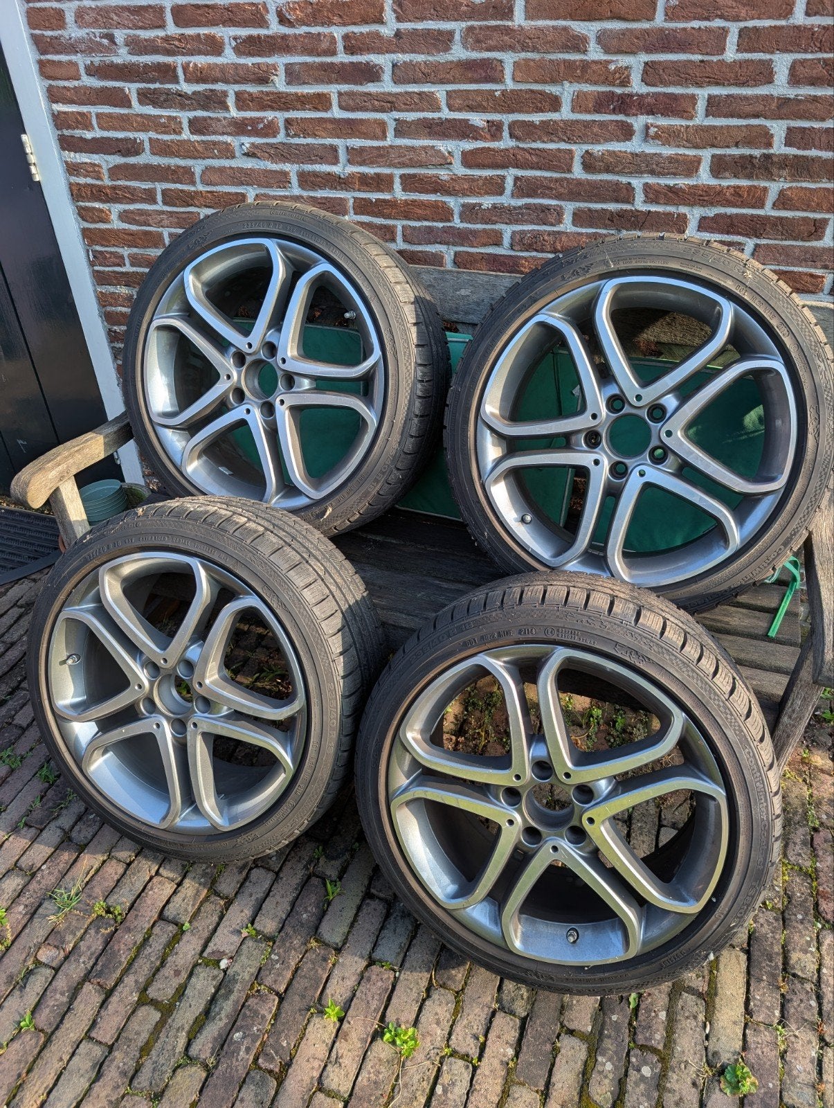 18 inch Mercedes Velgenset (5-dubbelspaaks) – W212 / W218, Auto-onderdelen, Banden en Velgen, Ophalen, 18 inch, Banden en Velgen