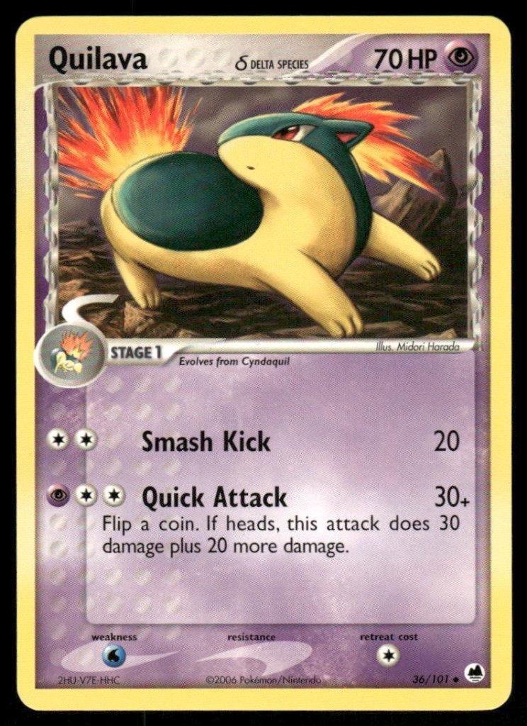 Quilava δ 36/101 - Dragon Frontiers, Verzenden, Gebruikt
