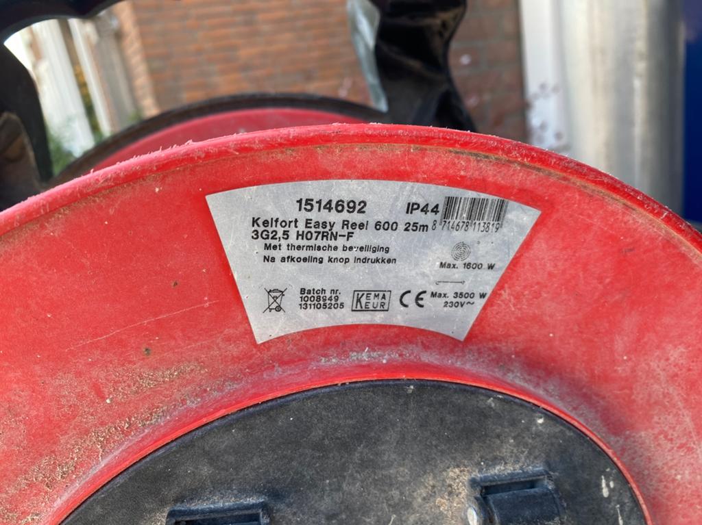 Kelfort  haspel.  40 meter 3x 2.5., Ophalen, Overige typen, Kelfort, Nvt