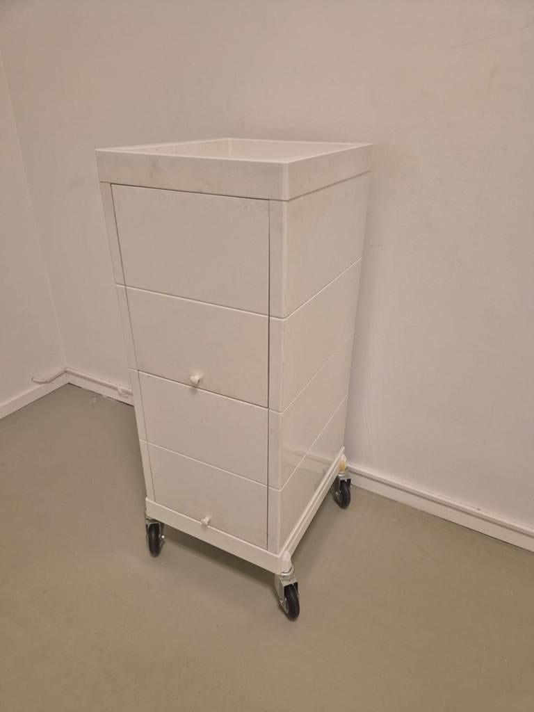 Hoogglans witte werk trolley, Ophalen of Verzenden