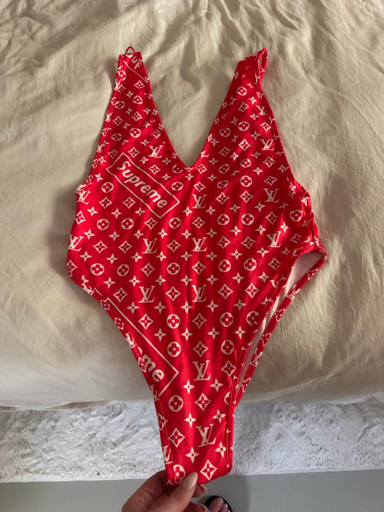Nieuw rood badpak met print - Boetiek item, Ophalen of Verzenden, Nieuw, Rood, Badpak