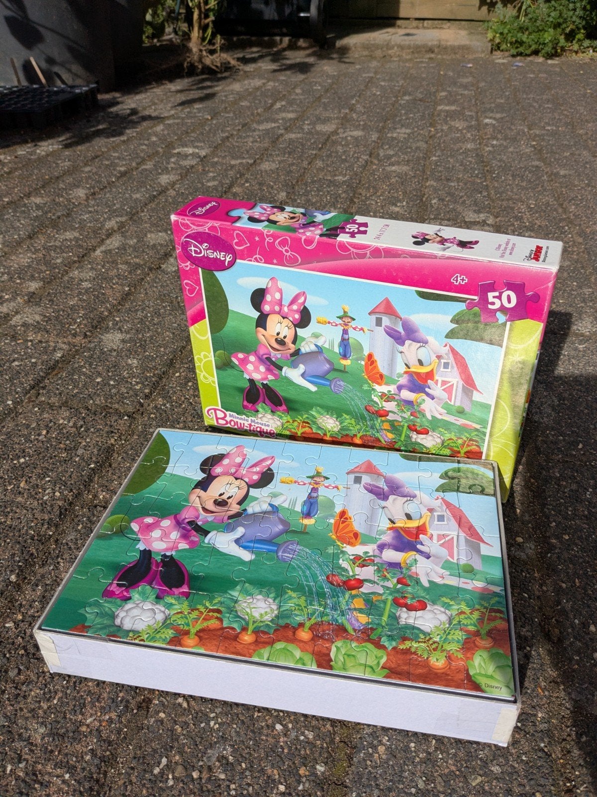 Disney Minnie Mouse en Katrien Duck puzzel 50 stukjes, Ophalen of Verzenden, 10 tot 50 stukjes, Gebruikt, 4 tot 6 jaar