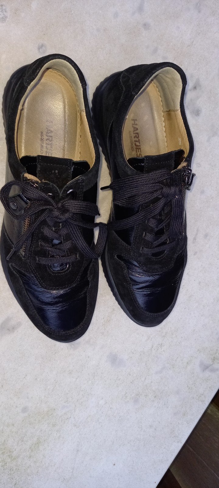 Hartjes  leren schoenen  maat 5=38., Zwart, Sneakers of Gympen, Gedragen, HARTJES.