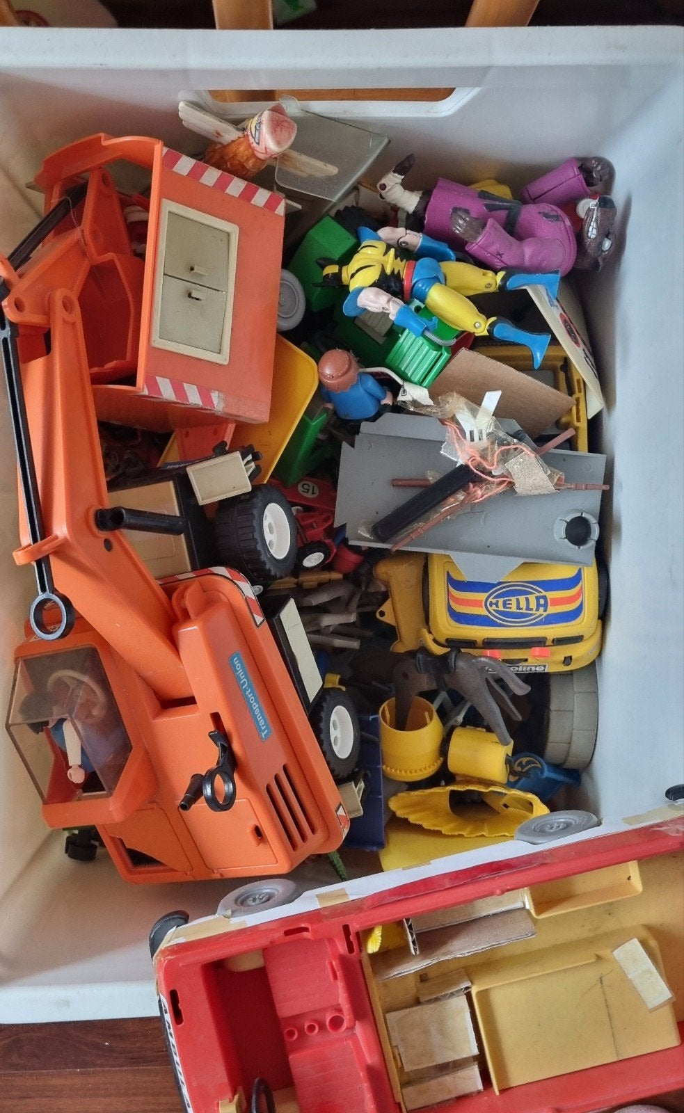 Grote dozen vol Playmobil: boten, voertuigen, gebouwen, Ophalen, Gebruikt, Losse onderdelen, Overige typen