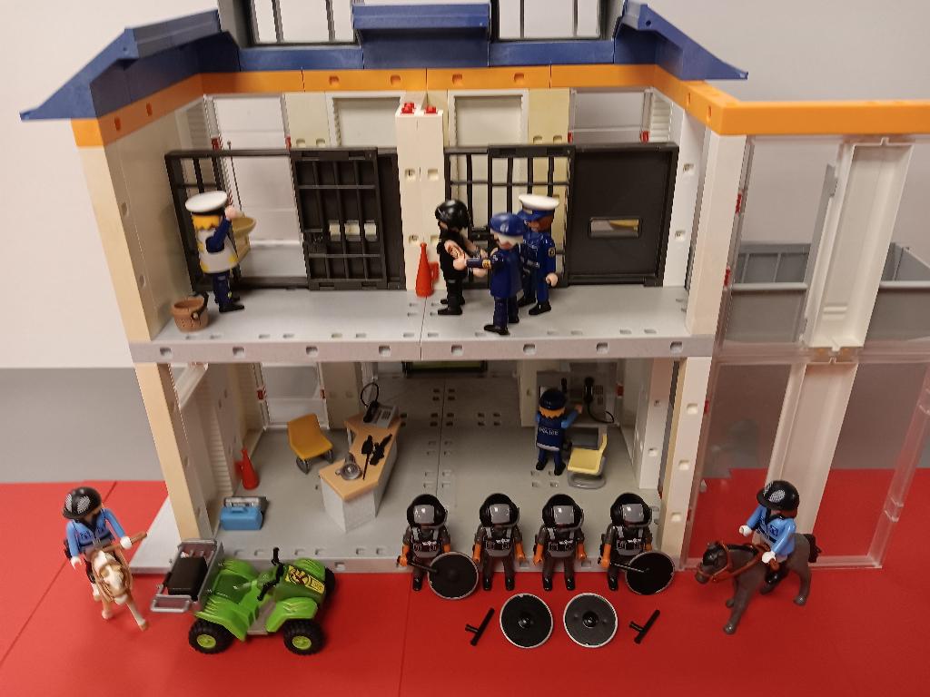 Playmobil Politie Bureau #05 SWAT Quad Paarden Agenten, Kinderen en Baby's, Speelgoed | Playmobil, Verzenden, Gebruikt, Complete set