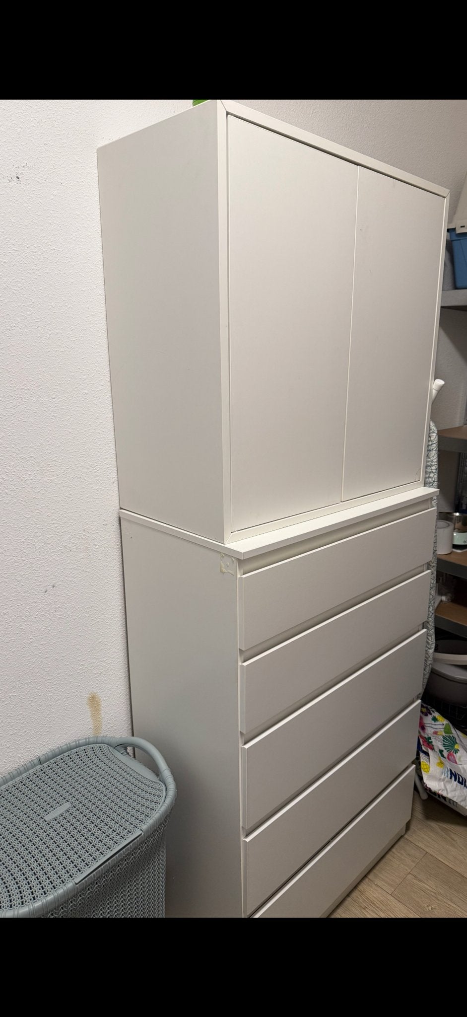 Witte opzetkast - Zo goed als nieuw, Huis en Inrichting, Kasten | Kledingkasten, Ophalen, Minder dan 50 cm, Zo goed als nieuw