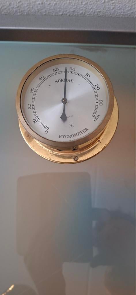 Messing Hygrometer van Aqua-Ris - 11 CM doorsnee, Ophalen of Verzenden