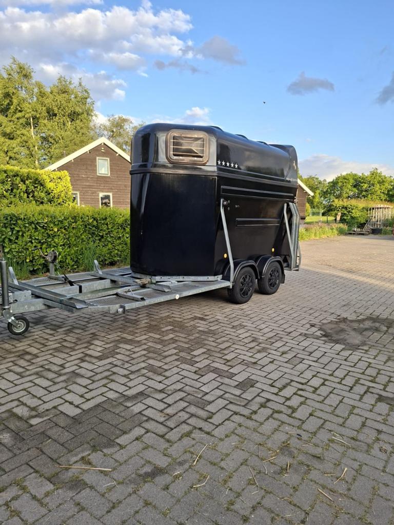 Koetsentrailer Heja 5 sterren 2 paards, Ophalen of Verzenden, Gebruikt, Polyester, 2-paards trailer