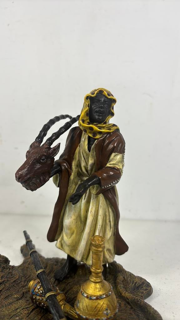Jacht verkoper arabier - brons, Antiek en Kunst, Ophalen of Verzenden