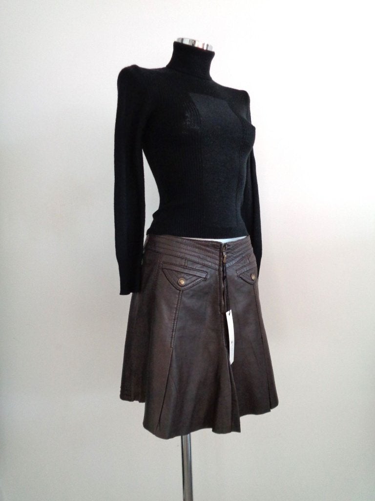 Bruno Antognini zacht leren rok, maat 38 nieuw, kaartjes, Kleding | Dames, Rokken, Maat 38/40 (M), Bruin, Bruno Antognini, Nieuw