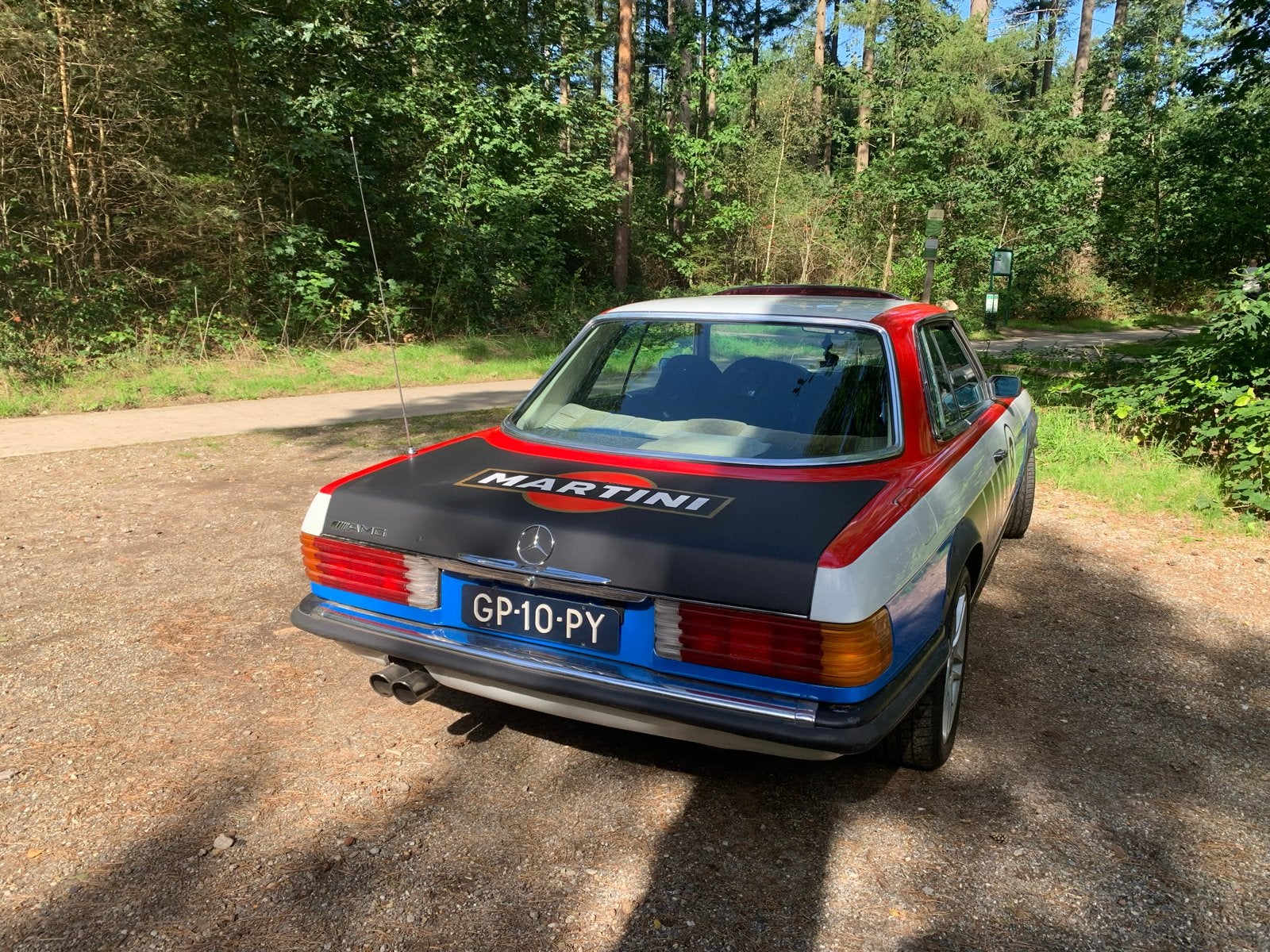 Mercedes-Benz 350 SLC 1973 oldtimer LPG Martini Racing, foto 6