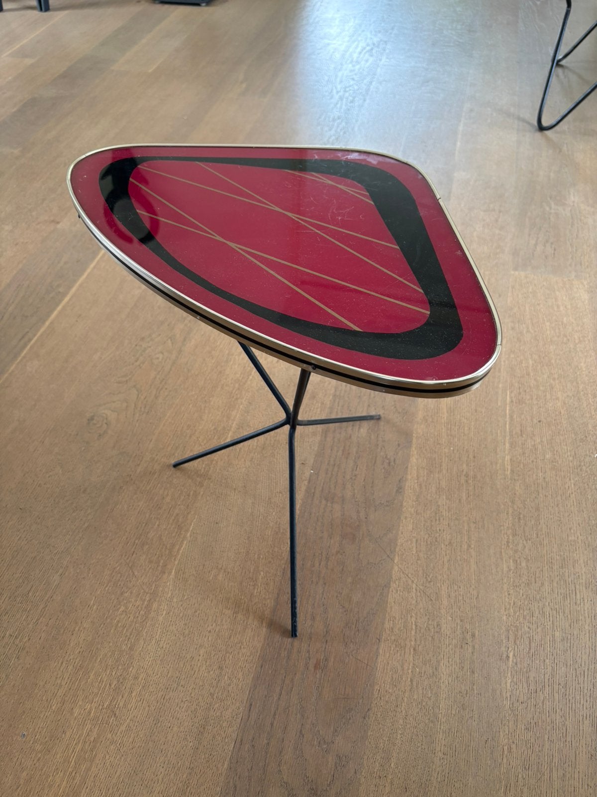Vintage Erdal bijzettafel jaren 50, Overige materialen, Minder dan 55 cm, Gebruikt, Vintage Retro Atomic Jaren 50