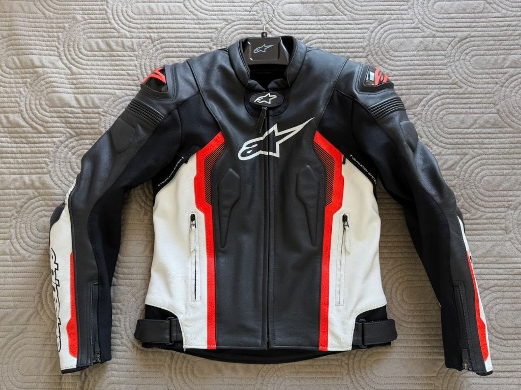 Motorjas Alpinestars Missile V2 Zwart-Wit-Rood - 48, Heren, Jas | leer, Ophalen of Verzenden, Alpinestars