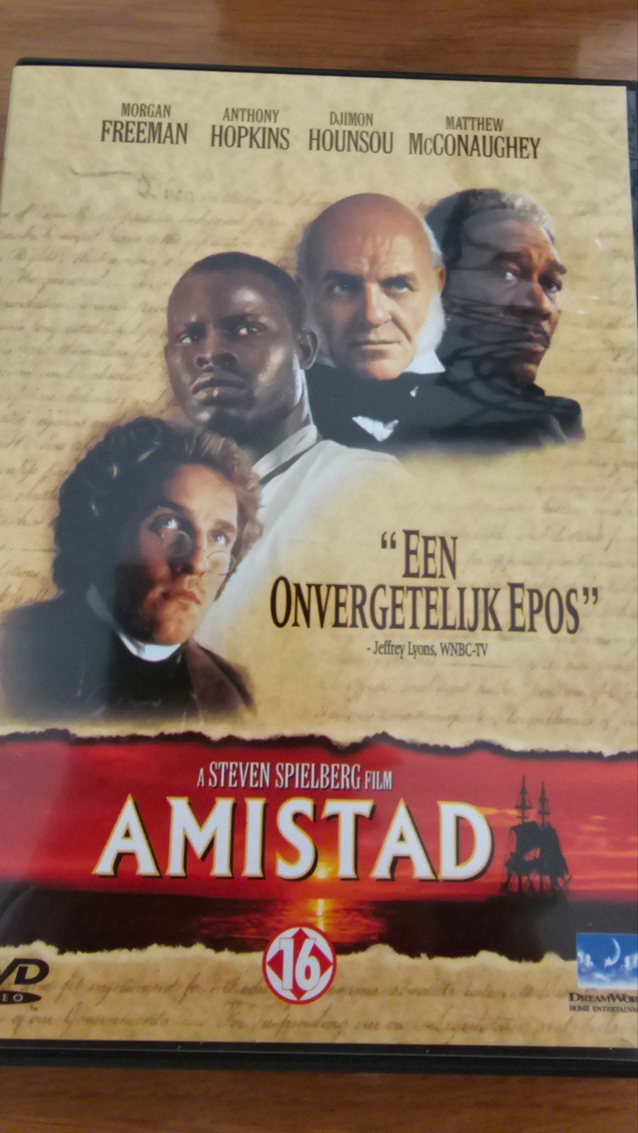 Amistad DVD - Een Steven Spielberg Film, Vanaf 16 jaar, Historisch of Kostuumdrama, Nederlands, Ophalen of Verzenden