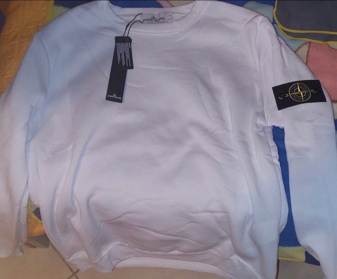 Stone Island Crewneck Sweater Wit - Nieuw met labels, Ophalen, Nieuw, Overige maten, Overige kleuren