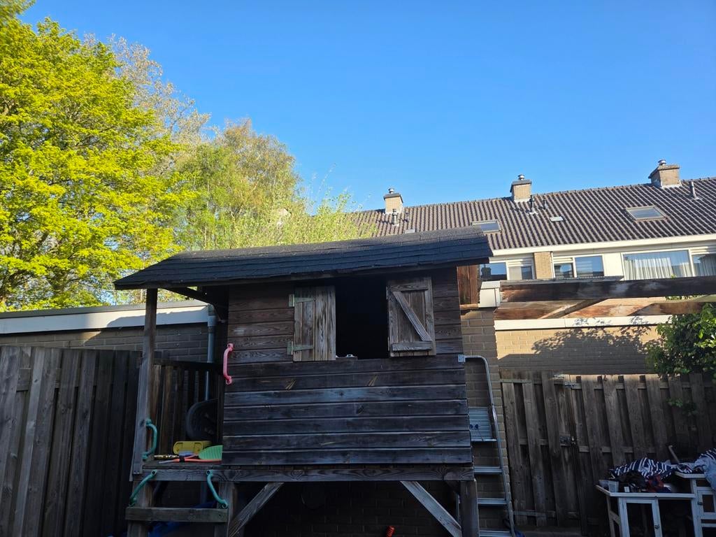 Speelhuis hout, Tuin en Terras, Ophalen of Verzenden, Gebruikt, Minder dan 250 cm, Schuur