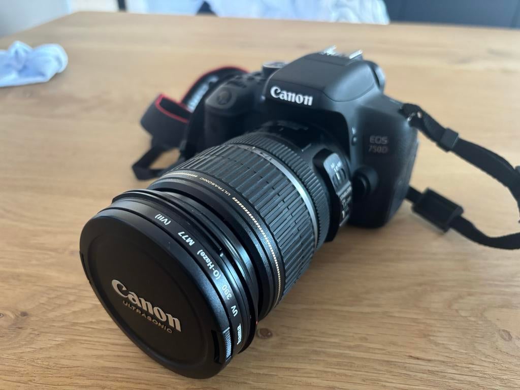 Canon EOS 750D spiegelreflexcamera met 17-55mm lens, Ophalen of Verzenden, Gebruikt, Spiegelreflex, Canon