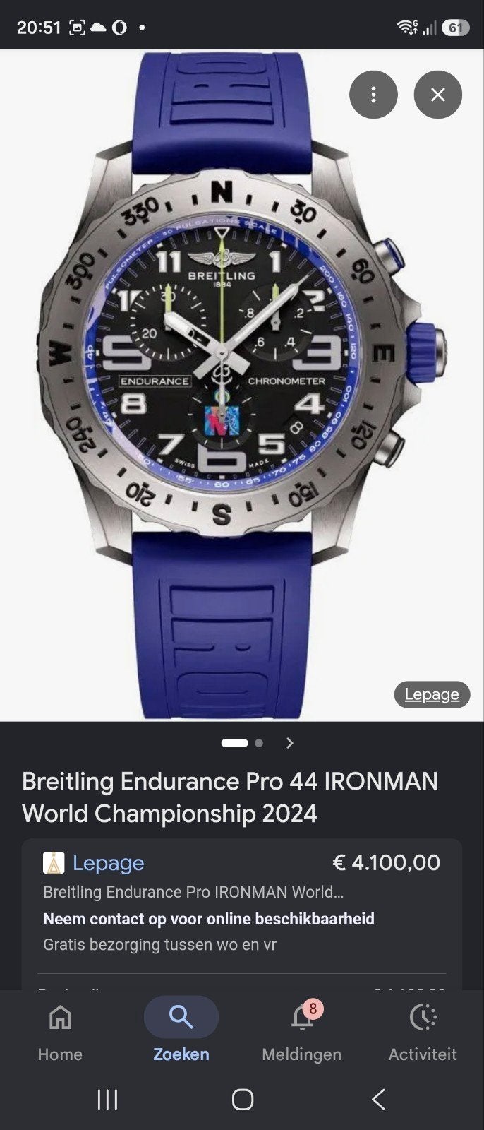 1 op 1 breitling endurance  pro nieuw, Sieraden, Tassen en Uiterlijk, Horloges | Heren, Ophalen of Verzenden, Nieuw, Breitling