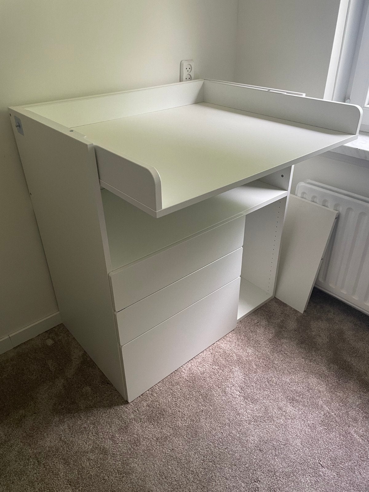 Witte commode Smastad, Kinderen en Baby's, Kinderkamer | Commodes en Kasten, Ophalen, Gebruikt, 50 tot 70 cm, 105 cm of meer