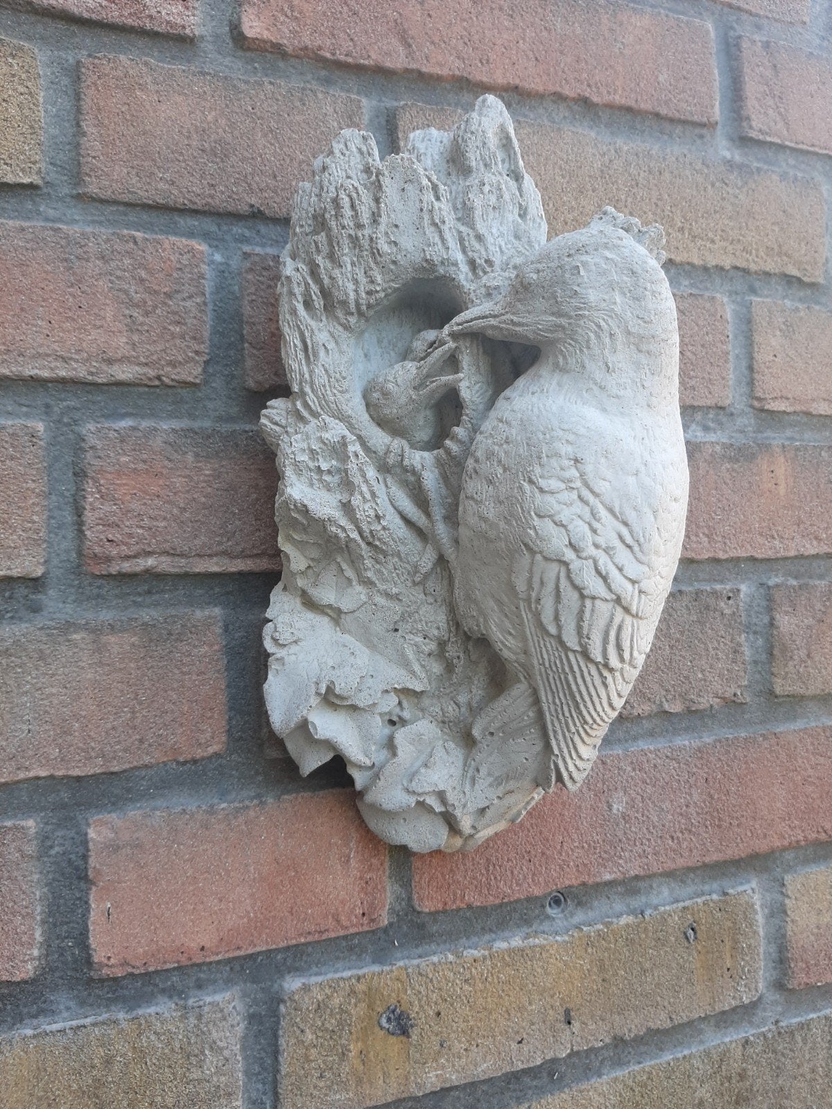 Tuinbeeld Specht, beton, Tuin en Terras, Tuinbeelden, Ophalen of Verzenden, Zo goed als nieuw, Beton, Dierenbeeld