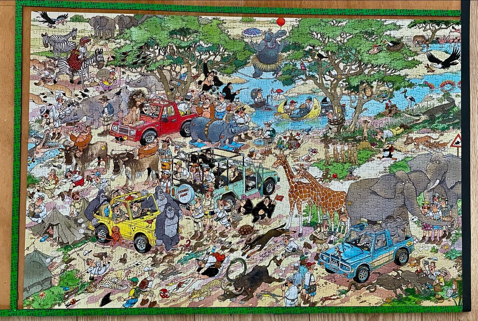 Jan van Haasteren Safari Puzzel 1500 stukjes, Ophalen of Verzenden, 500 t/m 1500 stukjes, Zo goed als nieuw, Legpuzzel