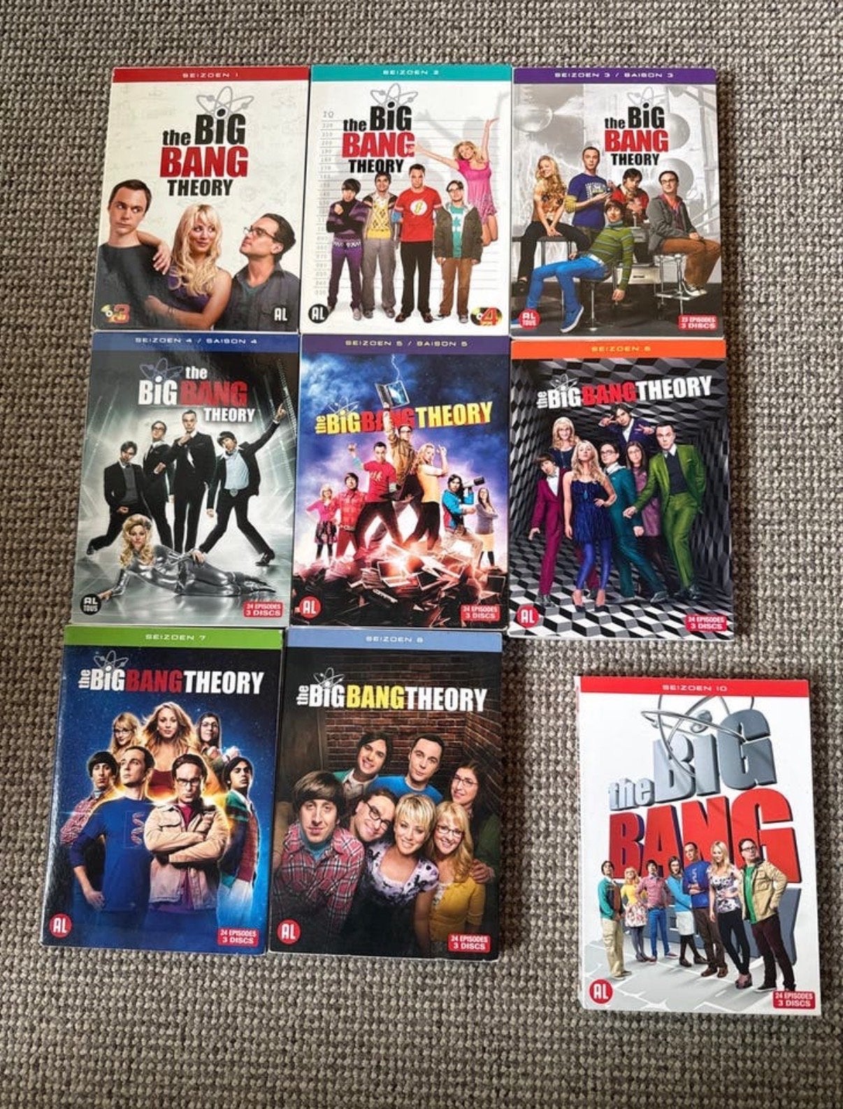 The Big Bang Theory DVD Boxset - Seizoen 1 t/m 8 & 10, Cd's en Dvd's, Dvd's | Tv en Series, Engels, Alle leeftijden, Nederlands