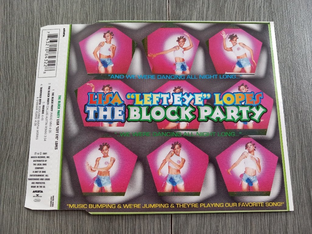 CDsingle Lisa "Left Eye" Lopes - The block party (2001), Ophalen of Verzenden, Zo goed als nieuw, Single