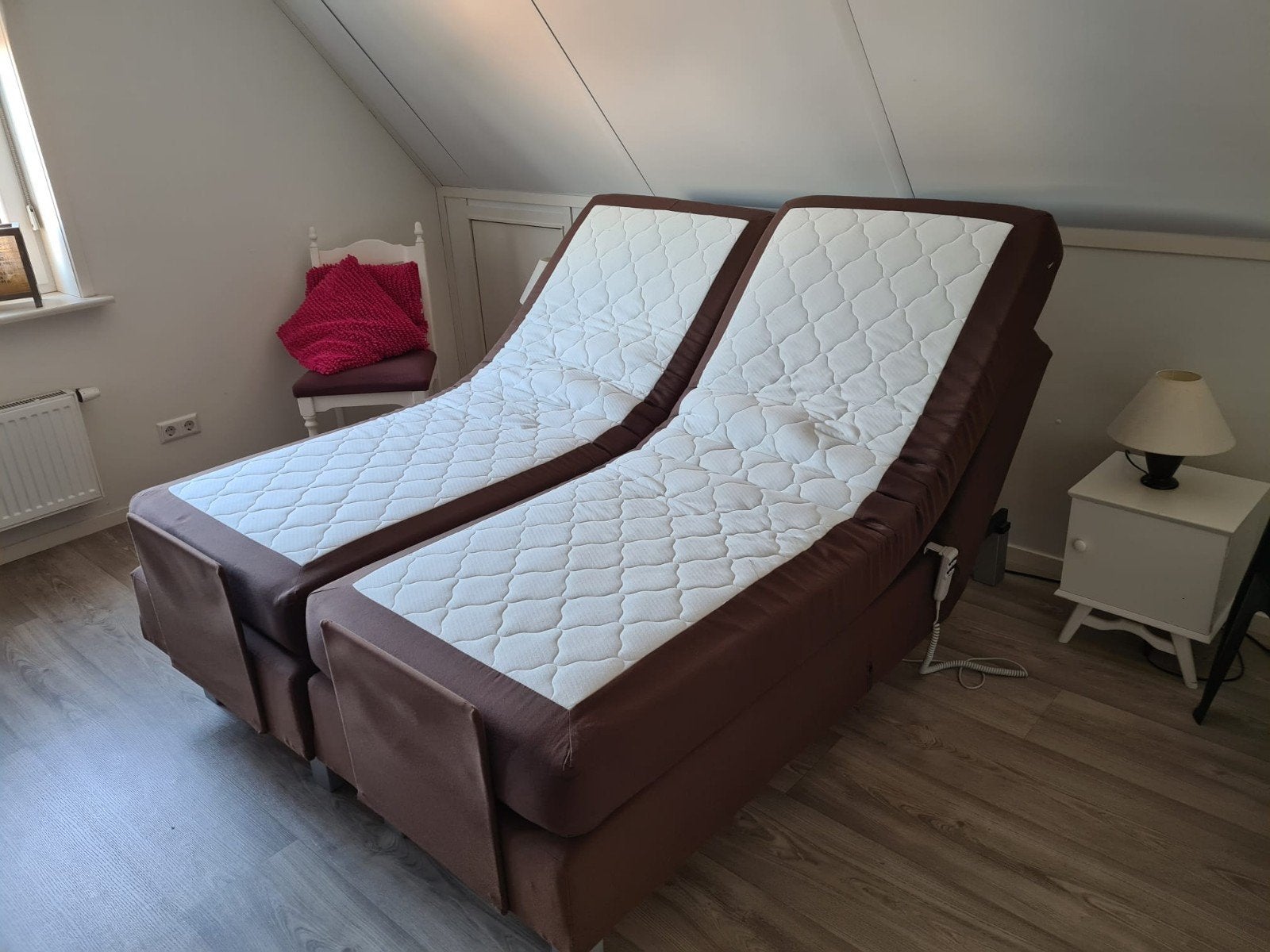 Boxspring, elektrisch verstelbaar, Ophalen, Gebruikt, Tweepersoons, 160 cm