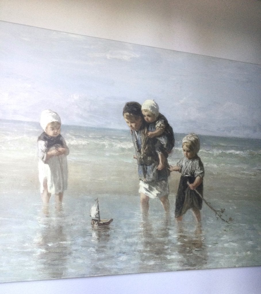 reproductie Jozef Israëls “Kinderen der zee”, Ophalen, Gebruikt, 125 cm of meer, Print