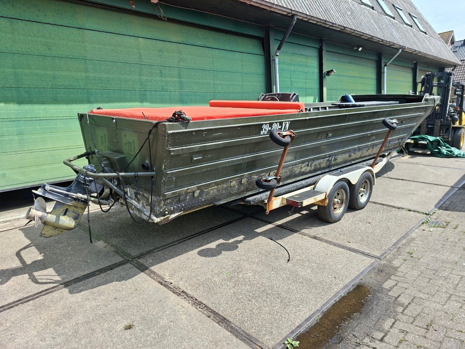 Robuuste Aluminium Vis/Toer/Werkboot inboordmotor OM606, Watersport en Boten, Overige merken, 9 m, Gebruikt, Binnenboordmotor