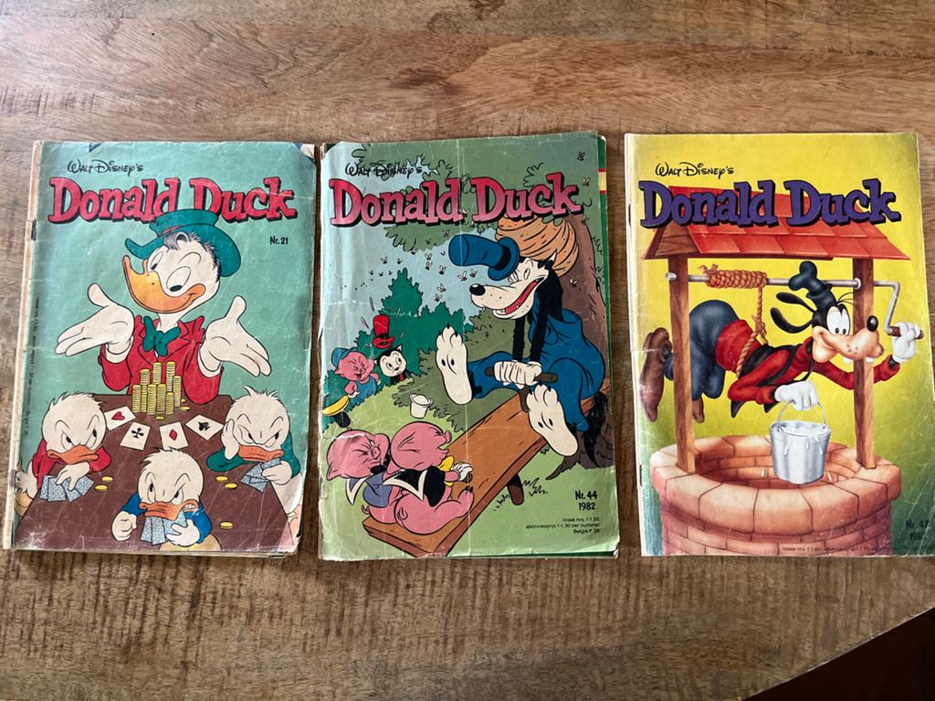 Donald Duck stripboeken - Nrs. 21, 43, 44 (1982), Boeken, Stripboeken, Meerdere stripboeken, Ophalen of Verzenden, Gelezen