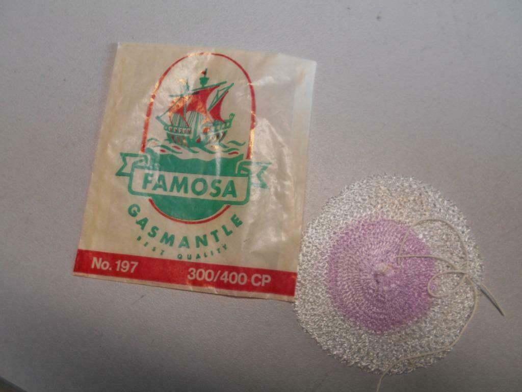 Famosa gas mantle No. 197 300/400 cp gloeikousje gaslamp, Caravans en Kamperen, Ophalen of Verzenden, Nieuw