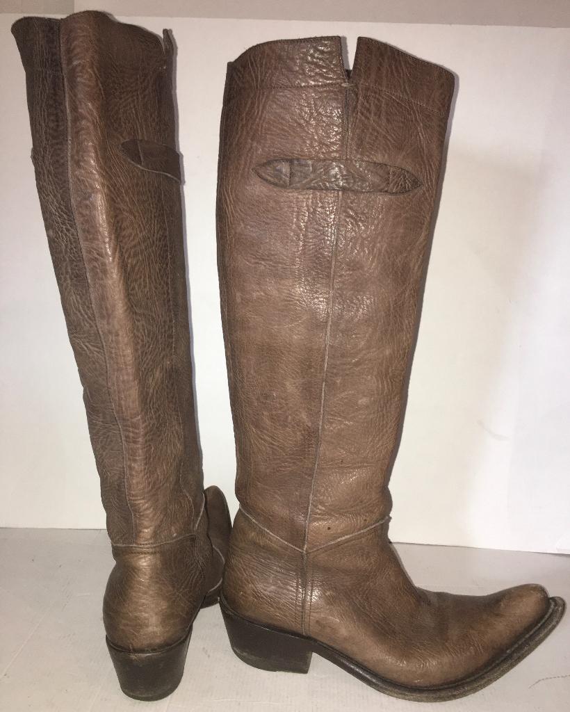 Gianni Barbato geheel leren cowboy laarzen maat 37 izgst, Hoge laarzen, Gianni Barbato, Bruin, Ophalen of Verzenden