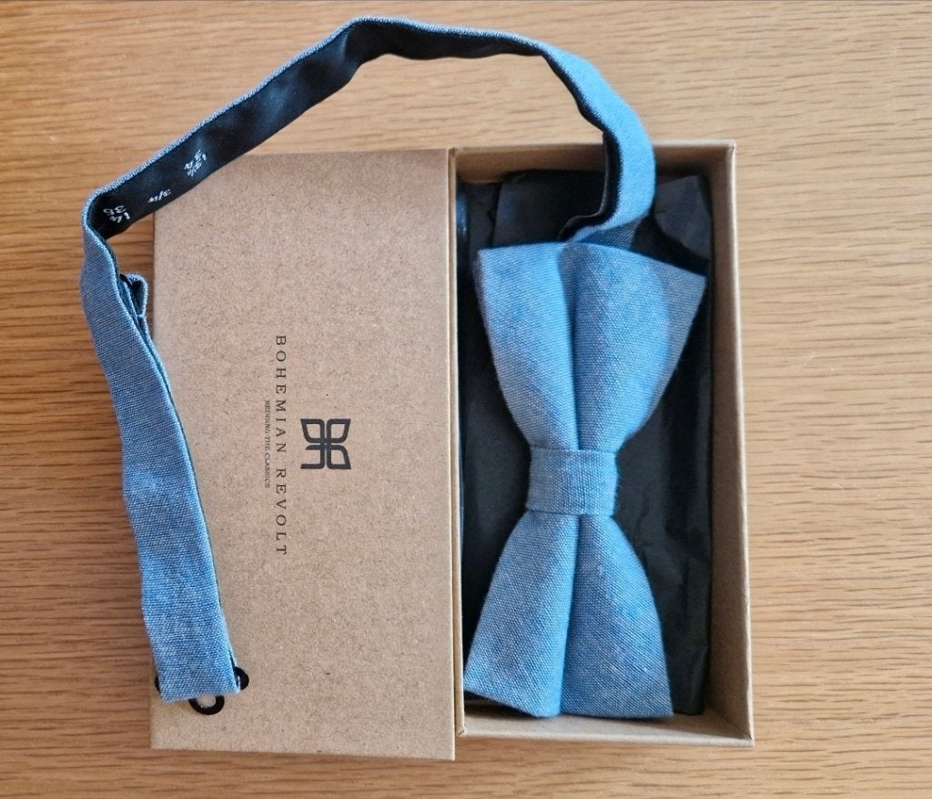 Bohemian Revolt vlinderdas - Lichtblauw, Bohemian Revolt, Effen, Blauw, Nieuw