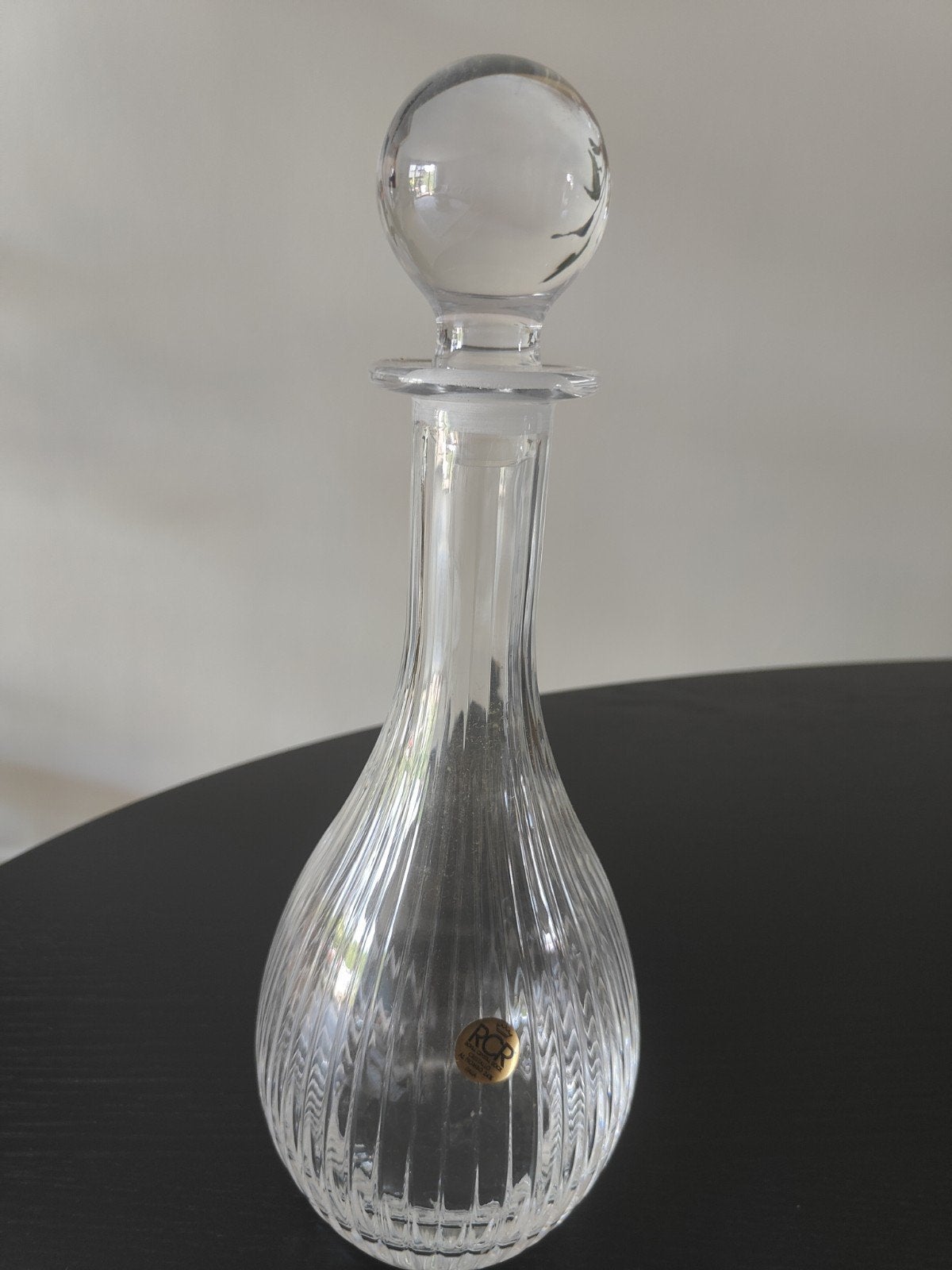 Elegante RCR Kristallen Karaf met Glazen Stopper, Antiek en Kunst, Antiek | Glas en Kristal, Ophalen