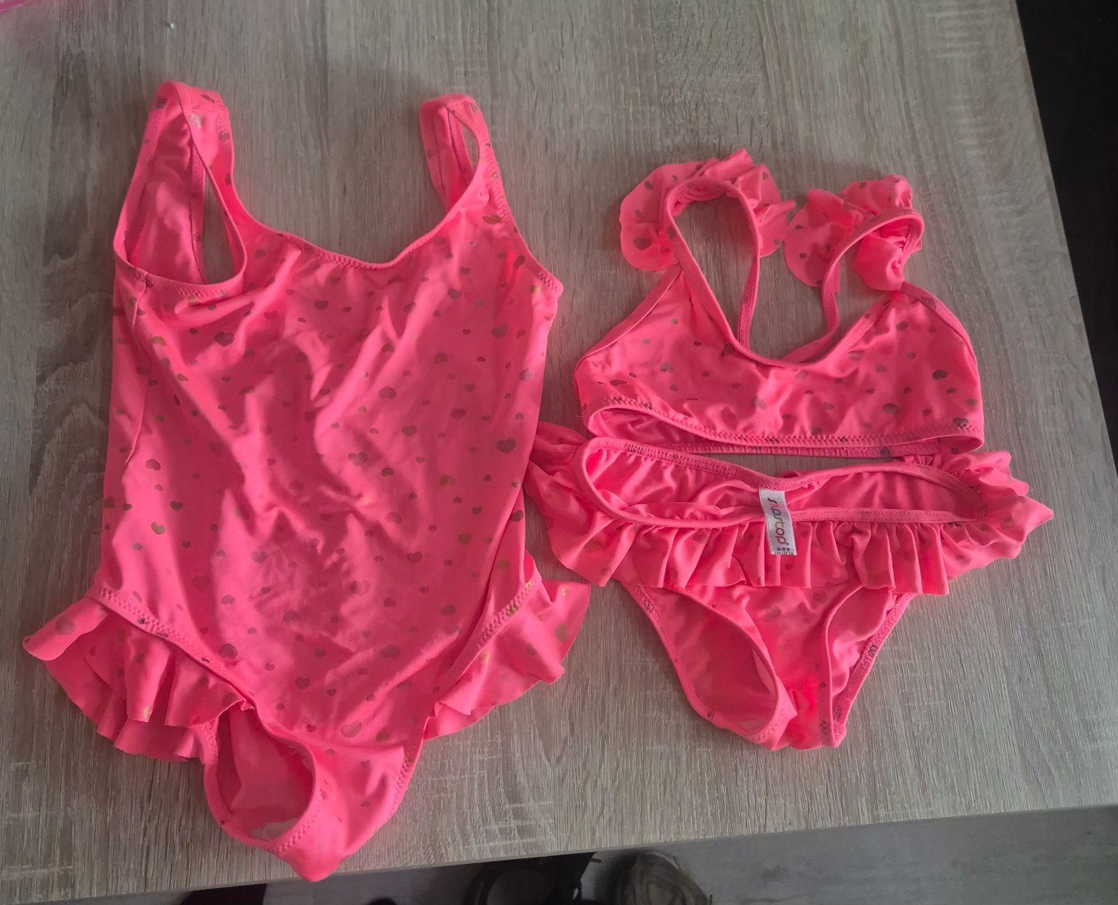 Roze zwemkleding setje (badpak en bikini) - Slipstop, Gebruikt, Meisje, Badpak, Overige maten