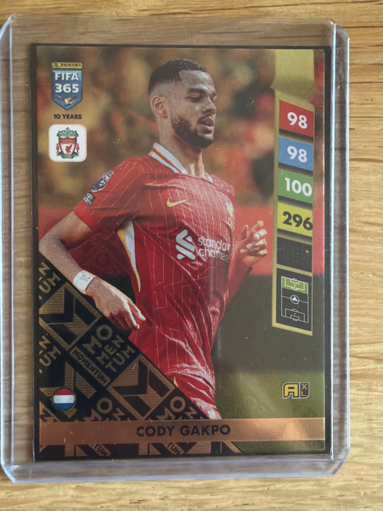 Panini FIFA 365 Momentum Cody Gakpo Liverpool kaart, Hobby en Vrije tijd, Stickers en Plaatjes, Ophalen of Verzenden, Zo goed als nieuw