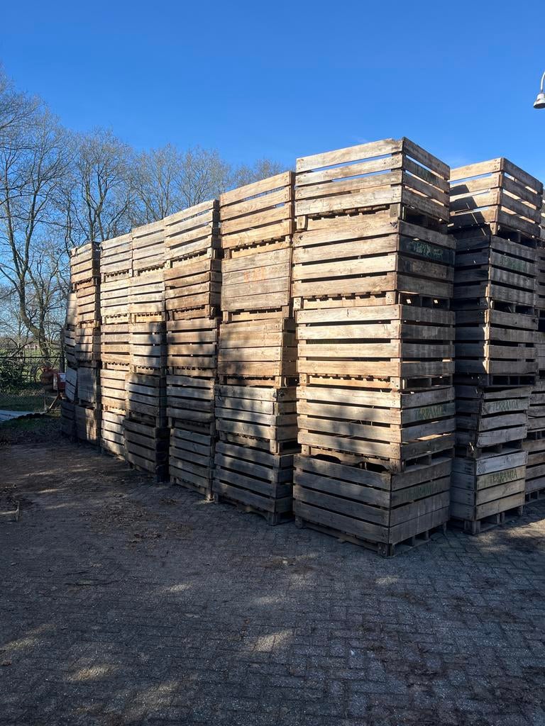 Houten Kisten - Kuubskisten palletbox haardhout krat houten, Tuin en Terras, Haardhout, Ophalen