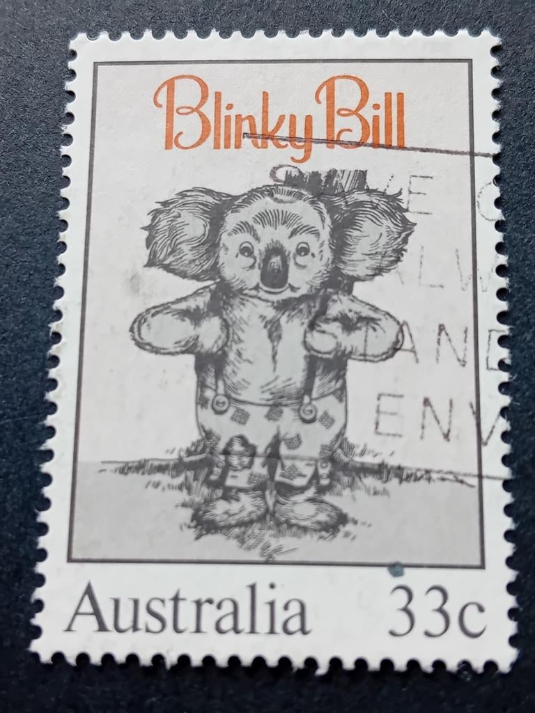Australische postzegel Blinky Bill Koala 33c, Verzamelen, Ansichtkaarten | Buitenland, Ophalen of Verzenden, 1980 tot heden