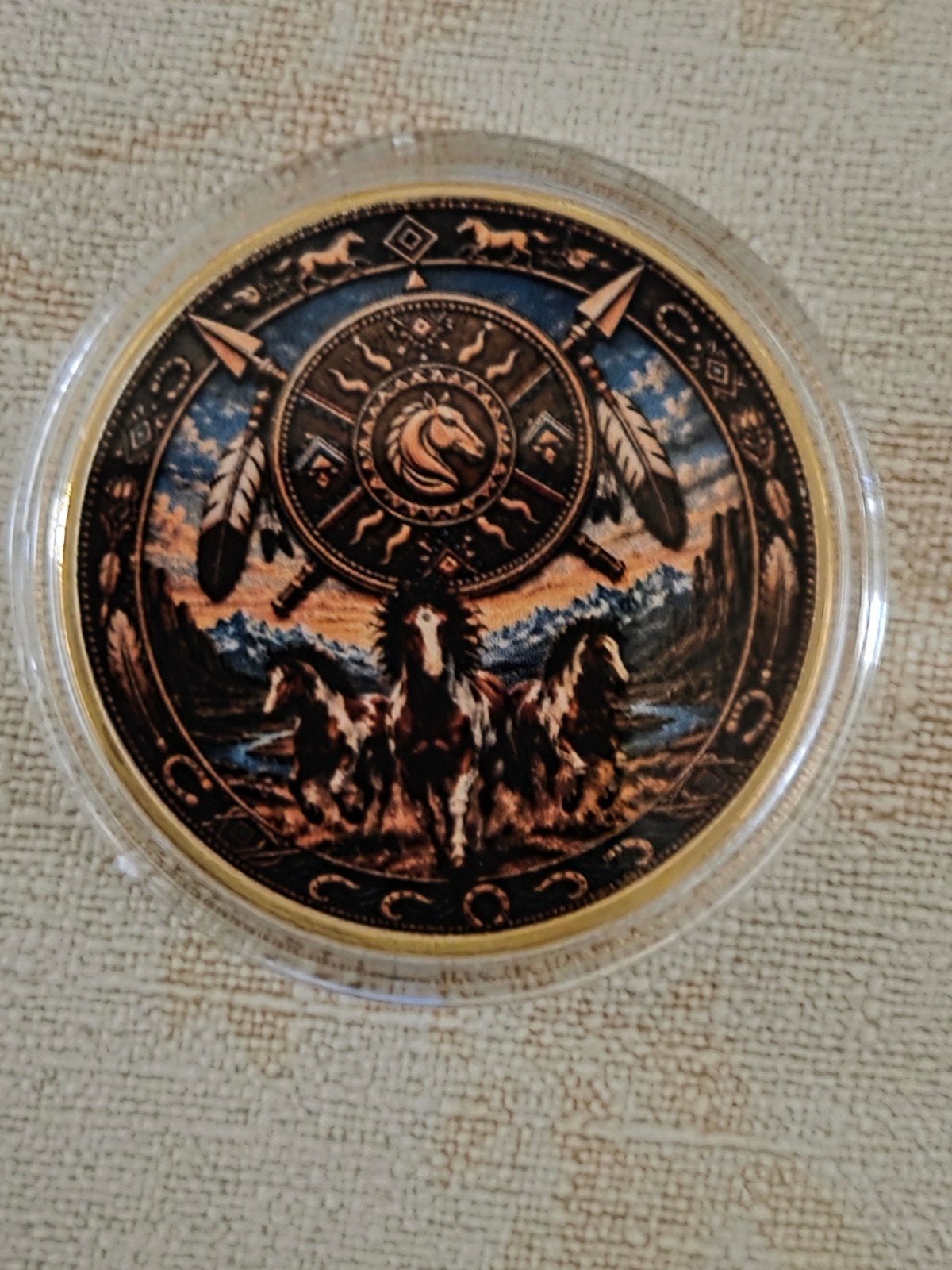 Verzamelmunt met paardenmotief, Ophalen of Verzenden, Losse munt