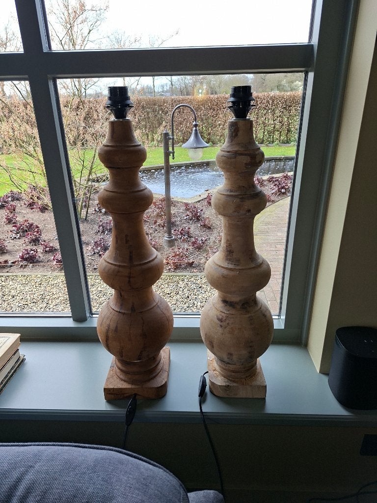 Lampenvoet 2 stuks, Ophalen, Hout