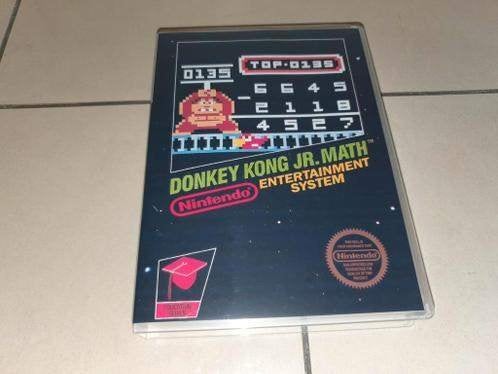 Donkey Kong JR. Math NES Game Case, Avontuur en Actie, Verzenden, 1 speler, Zo goed als nieuw
