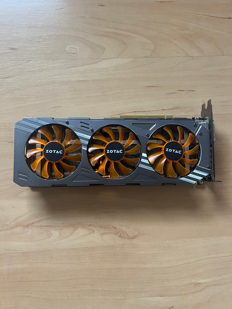 ZOTAC GTX 980 AMP! Edition 4GB – Gaming Videokaart, PCI-Express 3, Gebruikt, HDMI, Ophalen of Verzenden