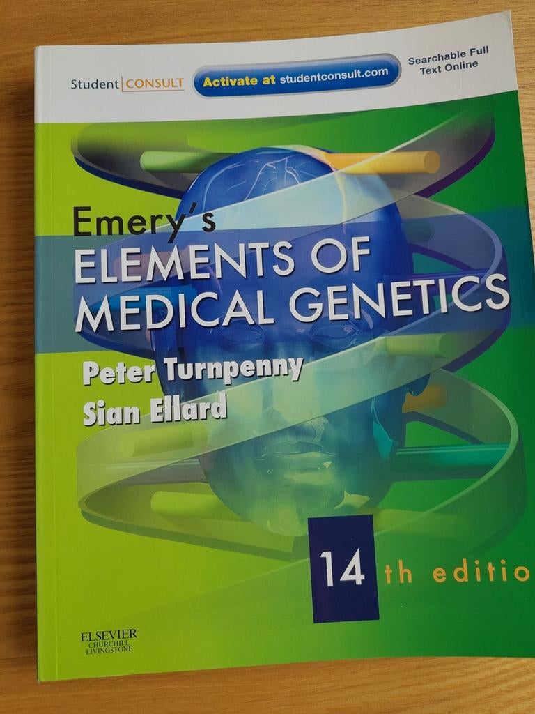 Emery's Elements of Medical Genetics 14e: With STUDENT CONSU, Boeken, P. Turnpenny, Ophalen of Verzenden, Beta, WO