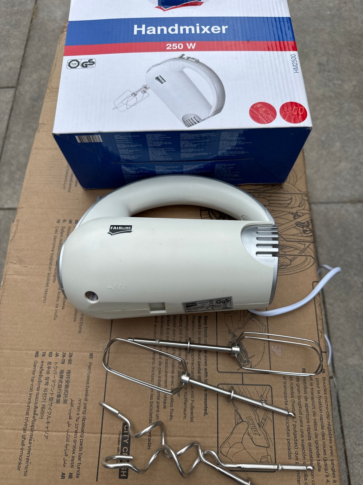 Fairline Handmixer 250W - Nieuw in doos, Ophalen of Verzenden, Nieuw
