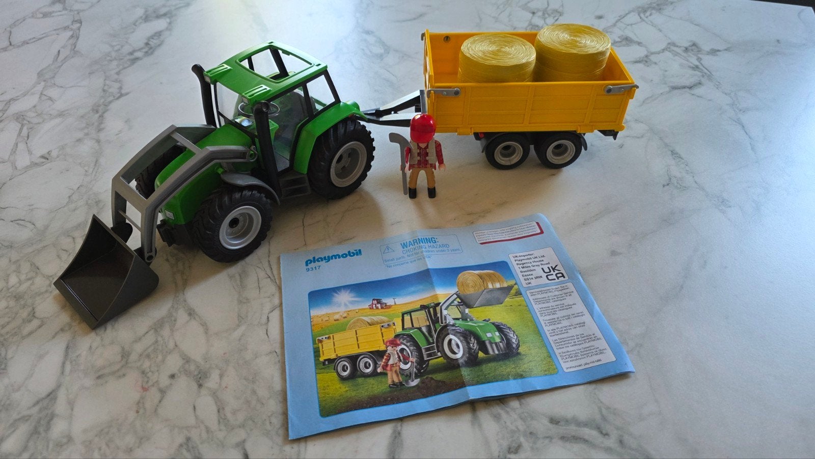 Playmobil Tractor met aanhanger en boer (9317) - Compleet, Ophalen of Verzenden, Zo goed als nieuw