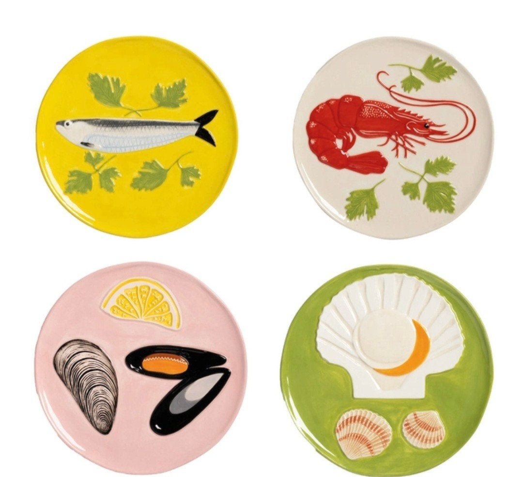 4 &K Klevering Plate de la mer vis en schelpdieren nieuw, Overige merken, Nieuw, Ophalen of Verzenden, Bord(en)