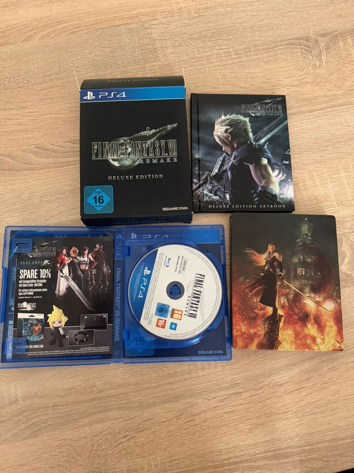 Final Fantasy VII Remake Deluxe Edition (German cover), 1 speler, Ophalen of Verzenden, Zo goed als nieuw, Role Playing Game (Rpg)